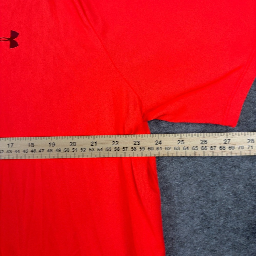 Under Armour T-Shirt Mens XXL Orange Tech Tee HeatGear Short Sleeve Gym Athletic - Picture 9 of 11